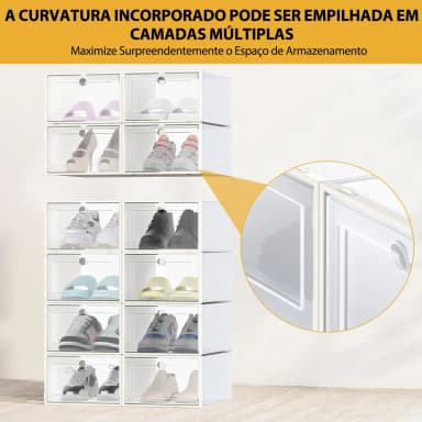 Sapateira de Plástico Empilhável